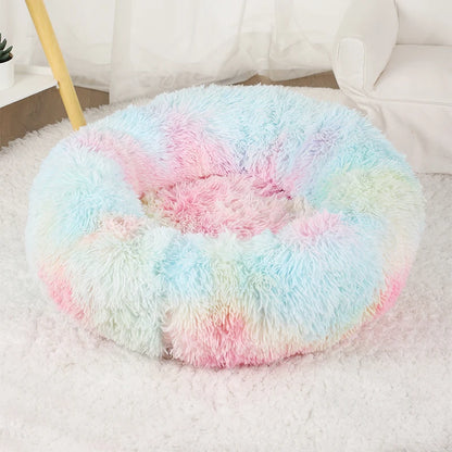 Pawinos™ Calming Donut Dog Bed – Plush Washable Bed for Small, Medium & Large Dogs