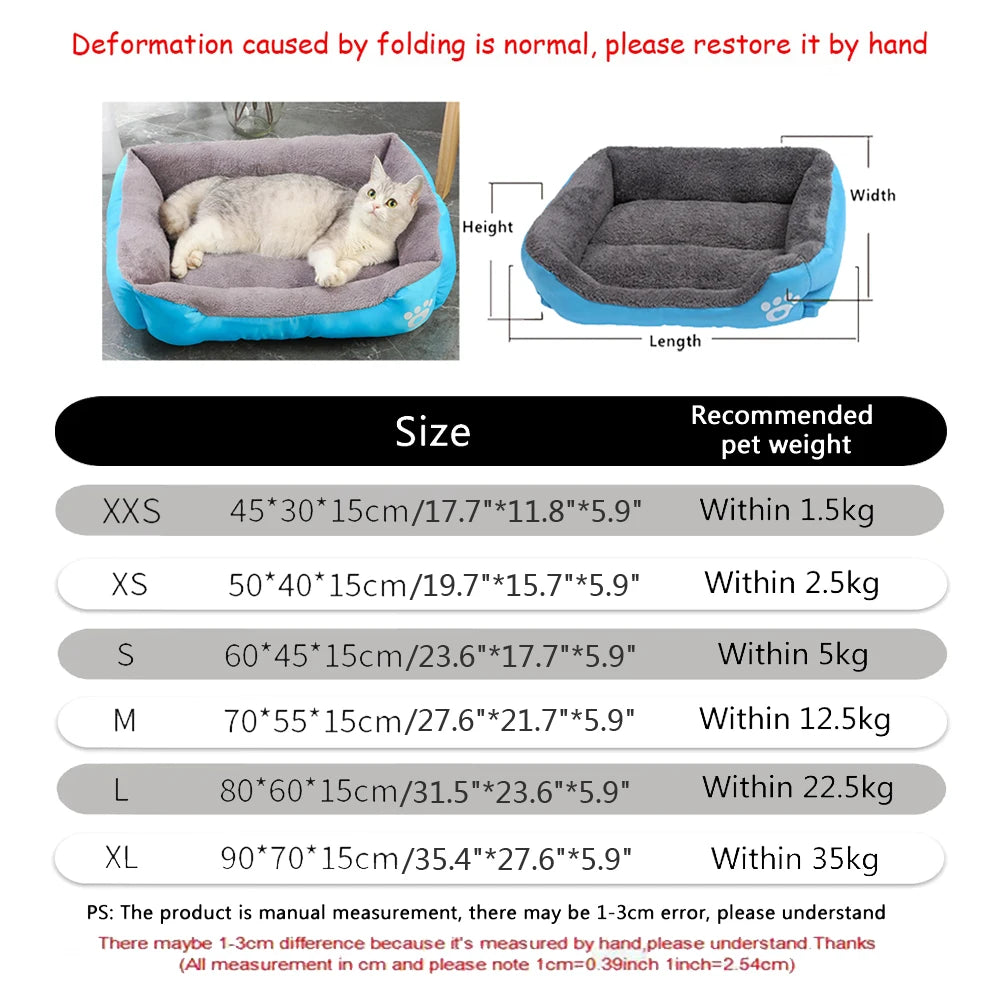 Pawinos™ Plush Dog Sofa Bed – Washable Cozy Pet Bed for Medium & Large Dogs