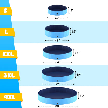 Pawinos™ Foldable Dog Pool – Portable Pet Swimming Pool & Bath Tub for Dogs & Cats