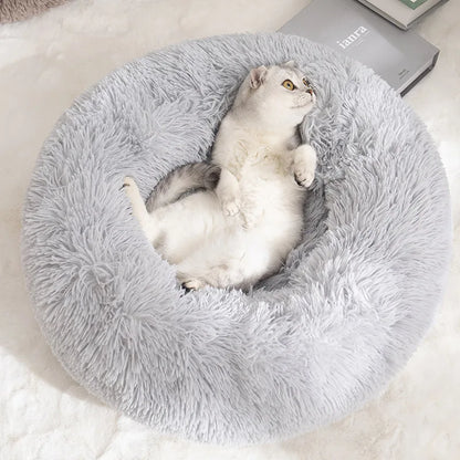 Pawinos™ Calming Donut Dog Bed – Plush Washable Bed for Small, Medium & Large Dogs