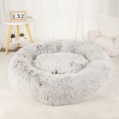 Pawinos™ Calming Donut Dog Bed – Plush Washable Bed for Small, Medium & Large Dogs