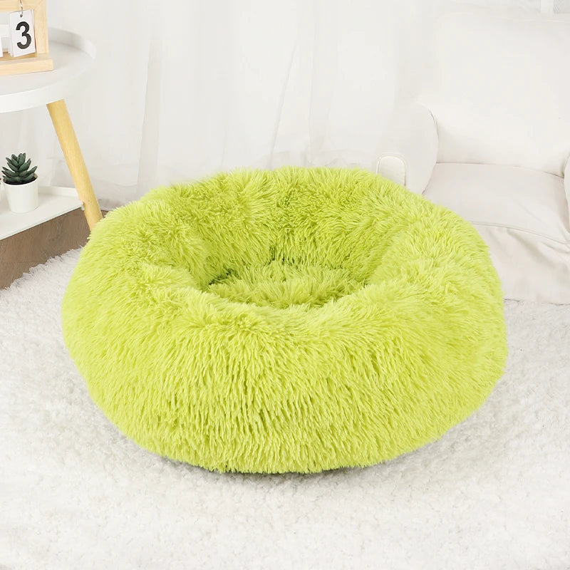 Pawinos™ Calming Donut Dog Bed – Plush Washable Bed for Small, Medium & Large Dogs