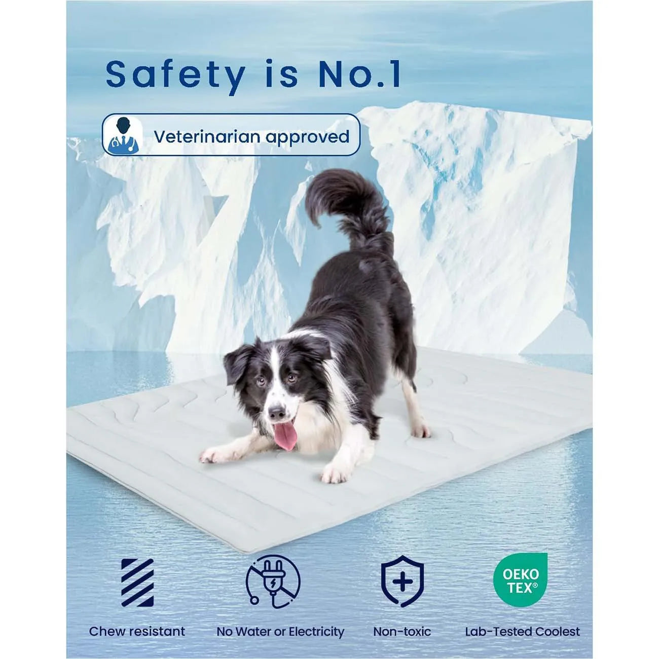 Pawinos™ Cooling Pet Mat for Dogs & Cats | Self-Cooling Summer Sleeping Pad