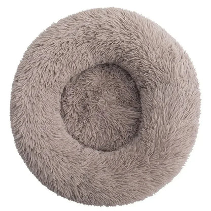 Pawinos™ Plush Round Dog Bed – Calming Washable Bed for Small, Medium & Large Dogs