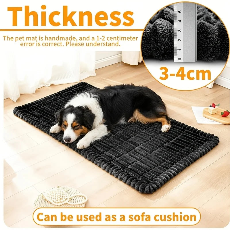 Pawinos™ Plush Dog Car Bed – Non-Slip Washable Travel Cushion for Dogs
