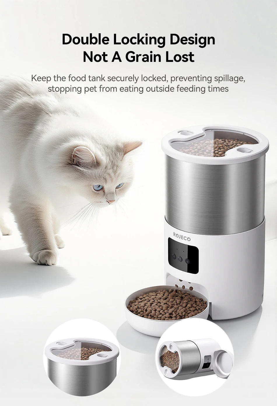 Pawinos™ Smart Automatic Pet Feeder – WiFi App-Controlled 4.5L Food Dispenser for Cats & Dogs