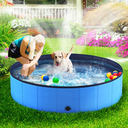 Pawinos™ Foldable Dog Pool – Portable Pet Swimming Pool & Bath Tub for Dogs & Cats