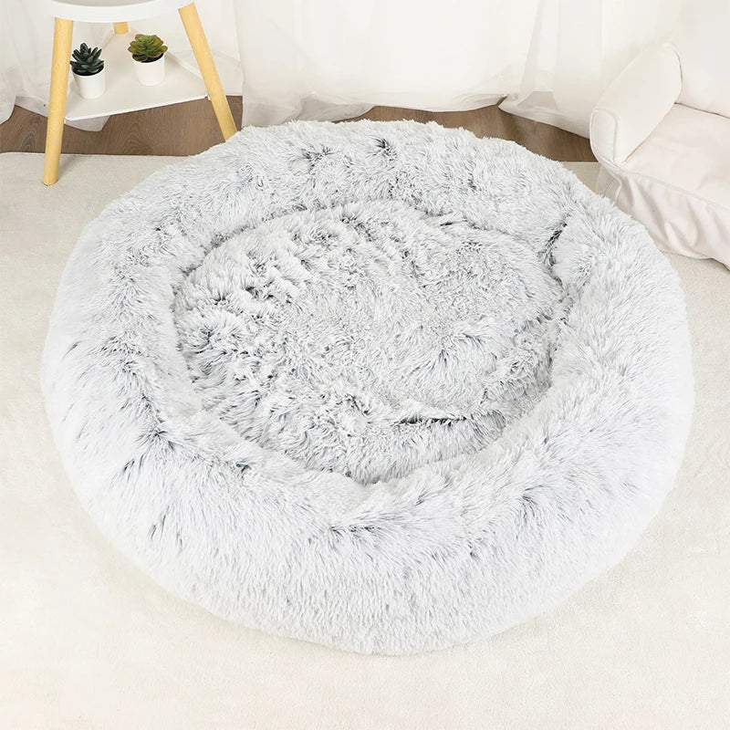 Pawinos™ Calming Donut Dog Bed – Plush Washable Bed for Small, Medium & Large Dogs