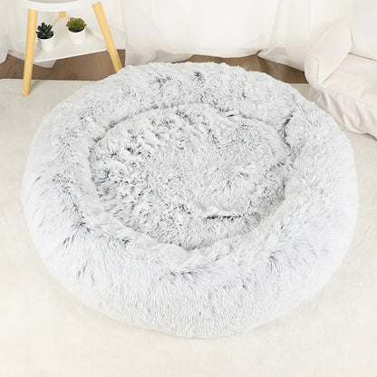 Pawinos™ Calming Donut Dog Bed – Plush Washable Bed for Small, Medium & Large Dogs