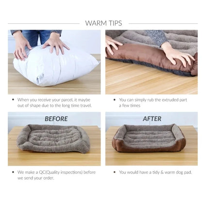 Pawinos™ Plush Dog Sofa Bed – Washable Cozy Pet Bed for Medium & Large Dogs